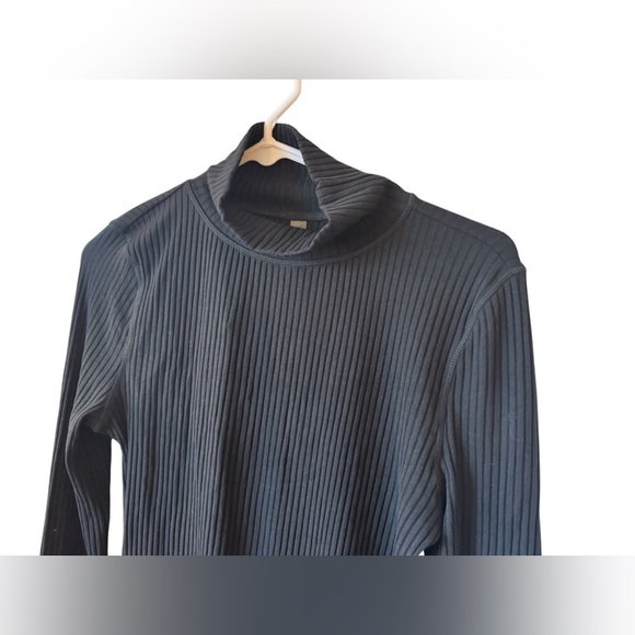 Vuori Bleeker Ribbed Brown Caramel Long Sleeve Mock Neck Bodysuit Size M - Picture 13 of 16